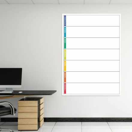 Tablica suchościeralna lean planer tygodniowy 046