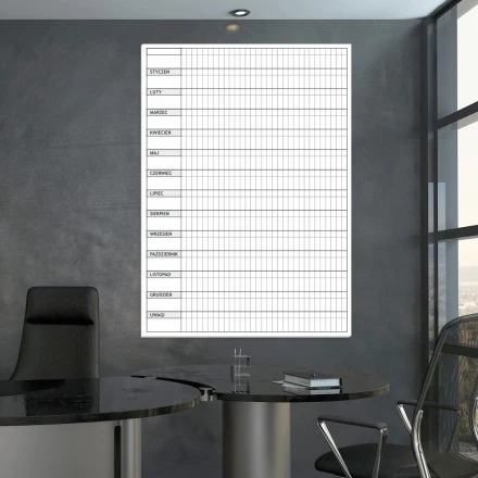 Tablica suchościeralna planer roczny 011
