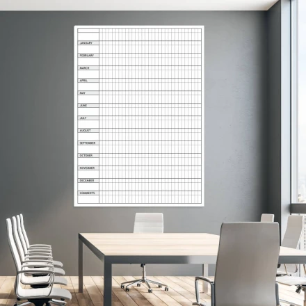 Tablica suchościeralna planer roczny en 012
