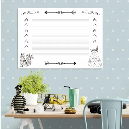 Tablica dla dzieci pięciolinia suchościeralna EDU 058