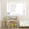 Tablica dla dzieci nauka pisania suchościeralna magnetyczna EDU 060 - Aranżacja w pokoju dziecięcym. Ściany w jasnych
