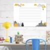 Tablica dla dzieci pięciolinia suchościeralna magnetyczna EDU 054 - Aranżacja w biurze. Ściany białe, meble w jasnych
