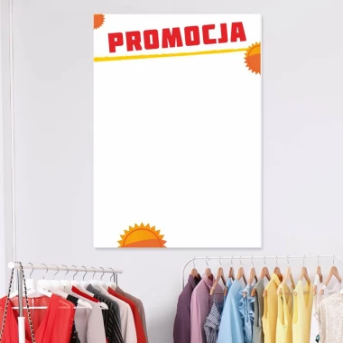 Tablica suchościeralna 026 w nowoczesnym sklepie, idealna do ogłaszania promocji i kreatywnego plano