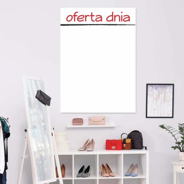 Tablica suchościeralna magnetyczna 017 oferta dnia - Aranżacja w nowoczesnym wnętrzu. Ściany w jasnych kolorach
