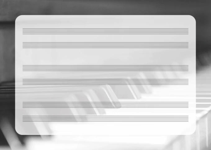 Tablica suchościeralna magnetyczna pięciolinia pianino EDU 042 - Wzór graficzny. Prosta grafika z pięcioma poziomymi liniami