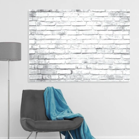 Tablica suchościeralna 01X 066 cegła - Aranżacja w nowoczesnym biurze. Szare ściany i minimalistyczne meble