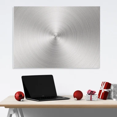 Tablica suchościeralna 155 metal - Wzór graficzny. Grafika przedstawia koncentryczne okręgi w odcieniach szarości