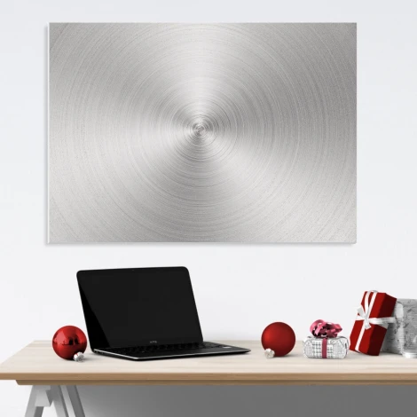 Tablica suchościeralna 155 metal - Wzór graficzny. Grafika przedstawia koncentryczne okręgi w odcieniach szarości