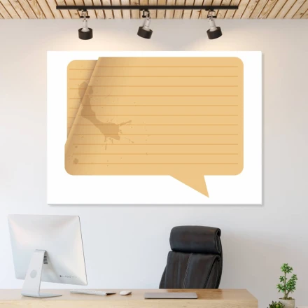 Tablica suchościeralna 143 papierowy dymek