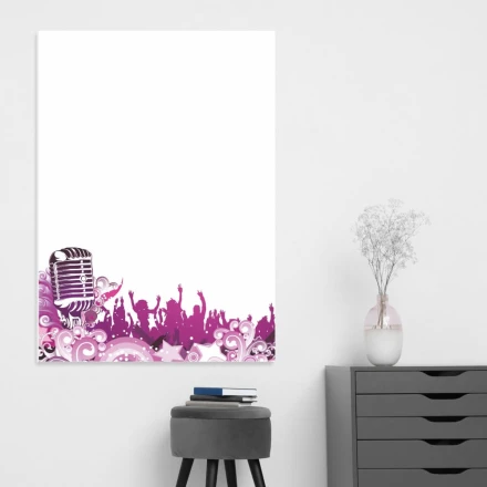 Tablica suchościeralna 150 mikrofon muzyka