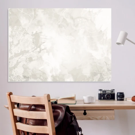 Tablica suchościeralna 01X 079 florale - Wzór graficzny. Grafika w odcieniach szarości z delikatnymi, abstrakcyjnymi