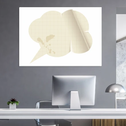 Tablica suchościeralna 146 papierowy dymek