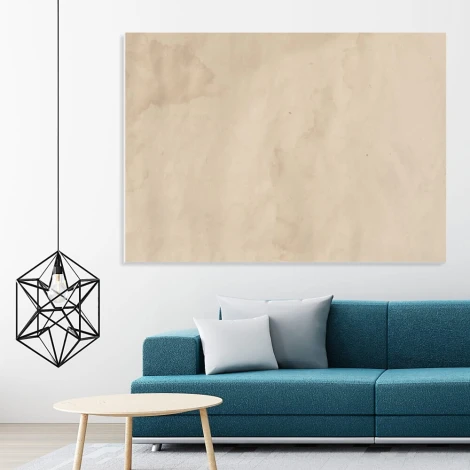 Tablica suchościeralna 167 papier - Aranżacja w salonie. Ściany w jasnym kolorze, niebieska sofa i stół