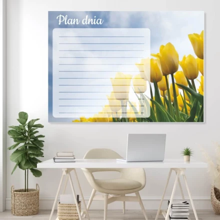 Plan dnia tablica suchościeralna tulipany 362