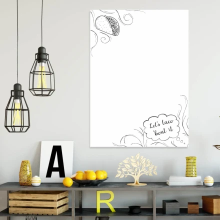 Tablica suchościeralna do kuchni Lets taco bout it 531