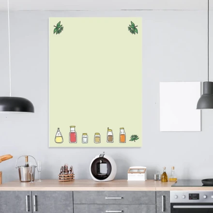 Tablica suchościeralna do kuchni przyprawy 545