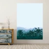 Tablica suchościeralna krajobraz 546 - Aranżacja w pokoju dziennym. Ściany w jasnym kolorze, drewniane meble