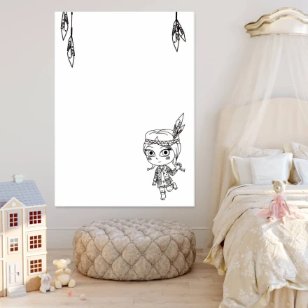 Tablica suchościeralna dla dzieci dziewczynka 444