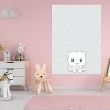 Tablica suchościeralna dla dzieci piesek 445 - Aranżacja w pokoju dziecięcym. Ściany w jasnym różowym kolorze