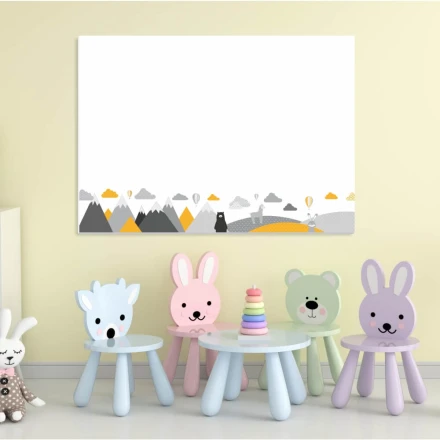 Tablica suchościeralna dla dzieci zwierzęta, góry 384