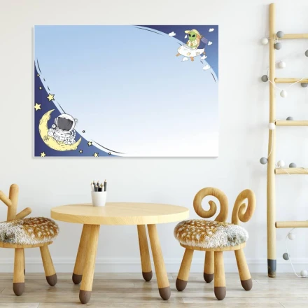 Tablica suchościeralna dla dzieci astronauta, kosmita 522