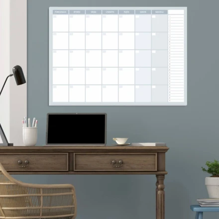 Tablica suchościeralna planer tygodniowy 512