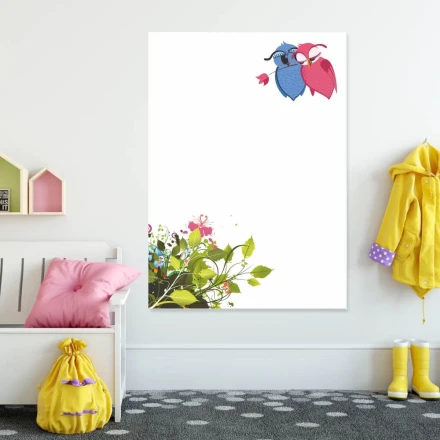 Tablica magnetyczna suchoscieralna dla dzieci sowy, kwiatek 127 