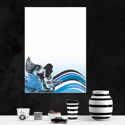 Tablica suchościeralna magnetyczna gitarzysta 149