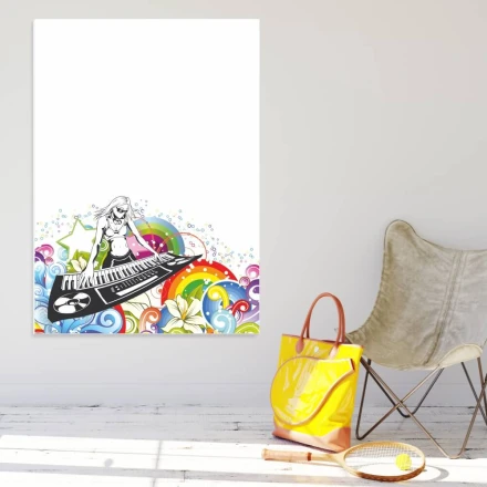 Tablica suchościeralna magnetyczna muzyka 151