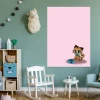 Tablica magnetyczna suchościeralna dla dzieci kot 467 - Aranżacja w pokoju dziecięcym. Ściany w kolorze zielonym, jasne