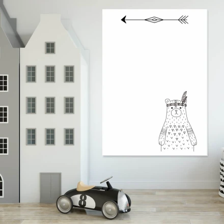 Tablica magnetyczna suchościeralna dla dzieci miś 443