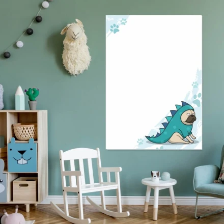 Tablica magnetyczna suchościeralna dla dzieci mops 528