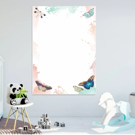 Tablica magnetyczna suchościeralna dla dzieci motyle 565
