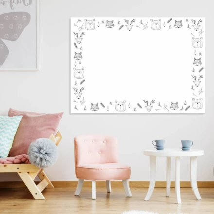 Tablica magnetyczna suchościeralna dla dzieci zwierzęta 485