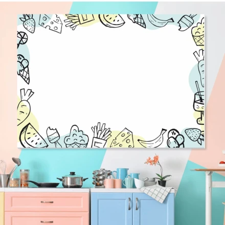 Tablica magnetyczna suchościeralna do kuchni jedzenie 538