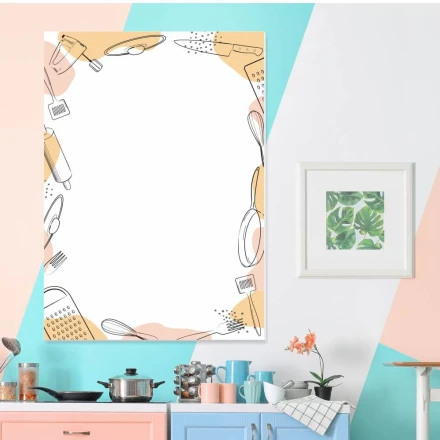 Tablica magnetyczna suchościeralna do kuchni akcesoria kuchenne 534