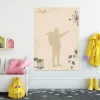Tablica magnetyczna suchościeralna wyprawa 549 - Aranżacja w pokoju dziecięcym. Ściany w jasnym kolorze, meble w pastelowych