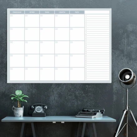 Tablica magnetyczna suchościeralna planer tygodniowy 511
