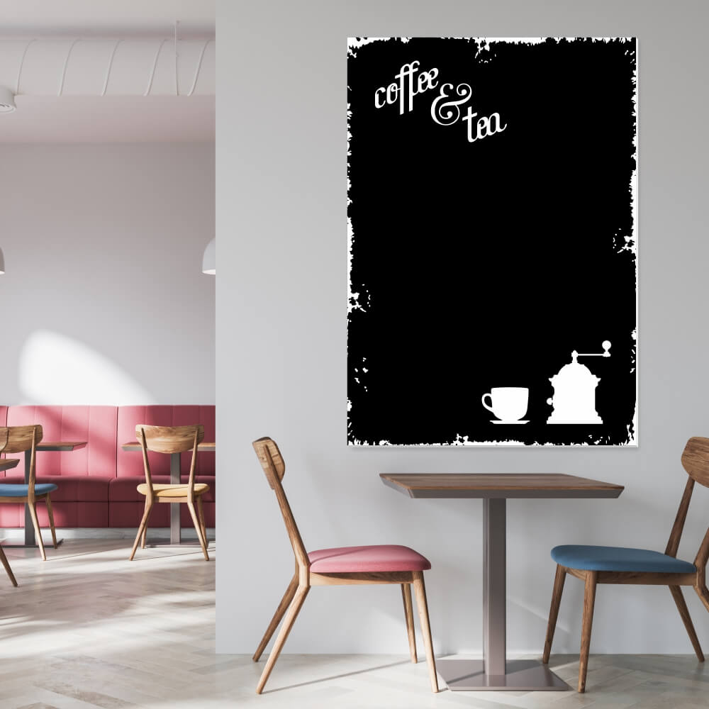 Tablica kredowa z nadrukiem coffee and tea 020
