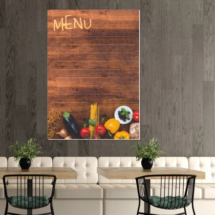 Tablica kredowa z nadrukiem menu 032