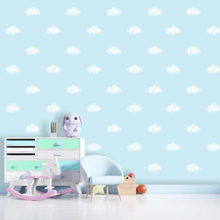 Tapeta dla dzieci chmurki 044