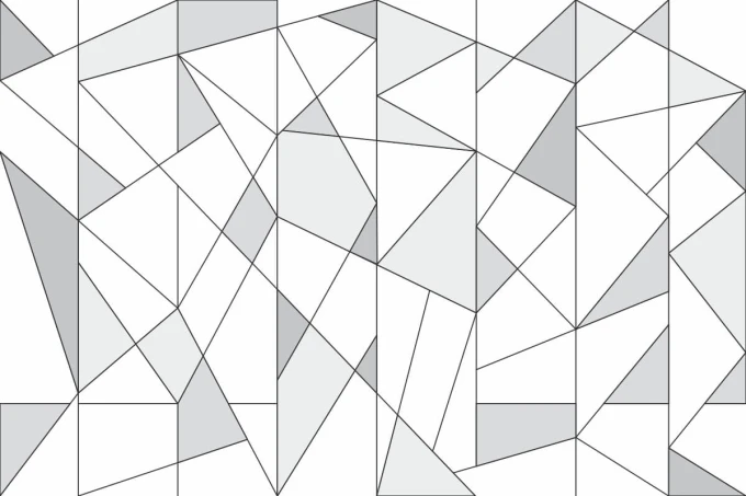 Tapeta do salonu wzór geometryczny 041 - Wzór graficzny. Złożone kształty w odcieniach szarości i bieli