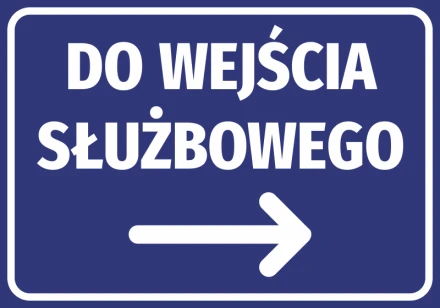 Naklejka Do wejścia służbowego N592