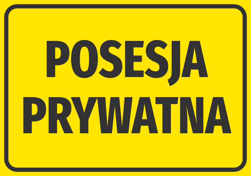 Tabliczka T589 Posesja prywatna