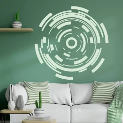 Abstrakcyjny szablon malarski 0789 w nowoczesnym salonie, idealny do minimalistycznych aranżacji wnę