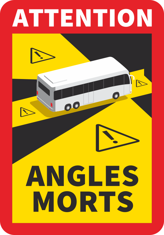 Naklejka Angles Morts Francja martwe pola autobus - 20 szt.