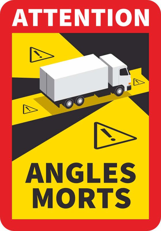 Naklejka Angles Morts Francja - martwe pola TIR - 20 szt.