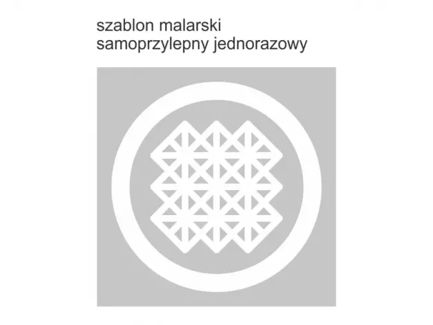 Indywidualny szablon malarski, samoprzylepny jednorazowy: Oko opatrzności - 65x65cm - Wzór graficzny. Okrąg z centralnym