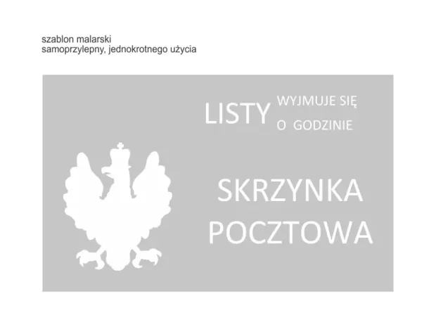Indywidualny szablon malarski samoprzylepny jednorazowy w rozmiarze 25x30cm wraz z wektoryzacją pliku - Wzór graficzny