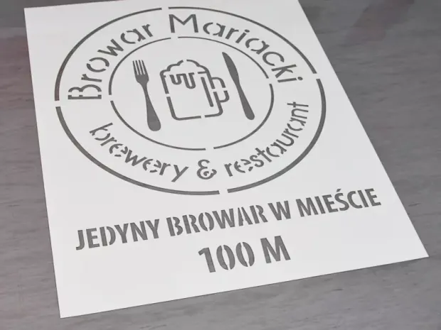 Komplet szablonów malarskich wielokrotnego użytku apet 1mm wraz z wykonaniem projektu graficznego - Wzór graficzny. Okrągły